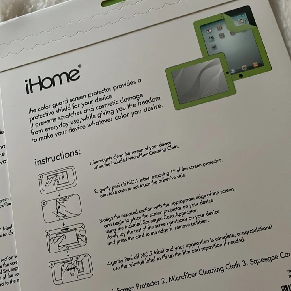 Two Lime Green Screen Protectors for iPad